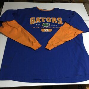Vintage Florida Gators UF Long Sleeve Shirt Mens 2XL Blue Orange Champs Sports